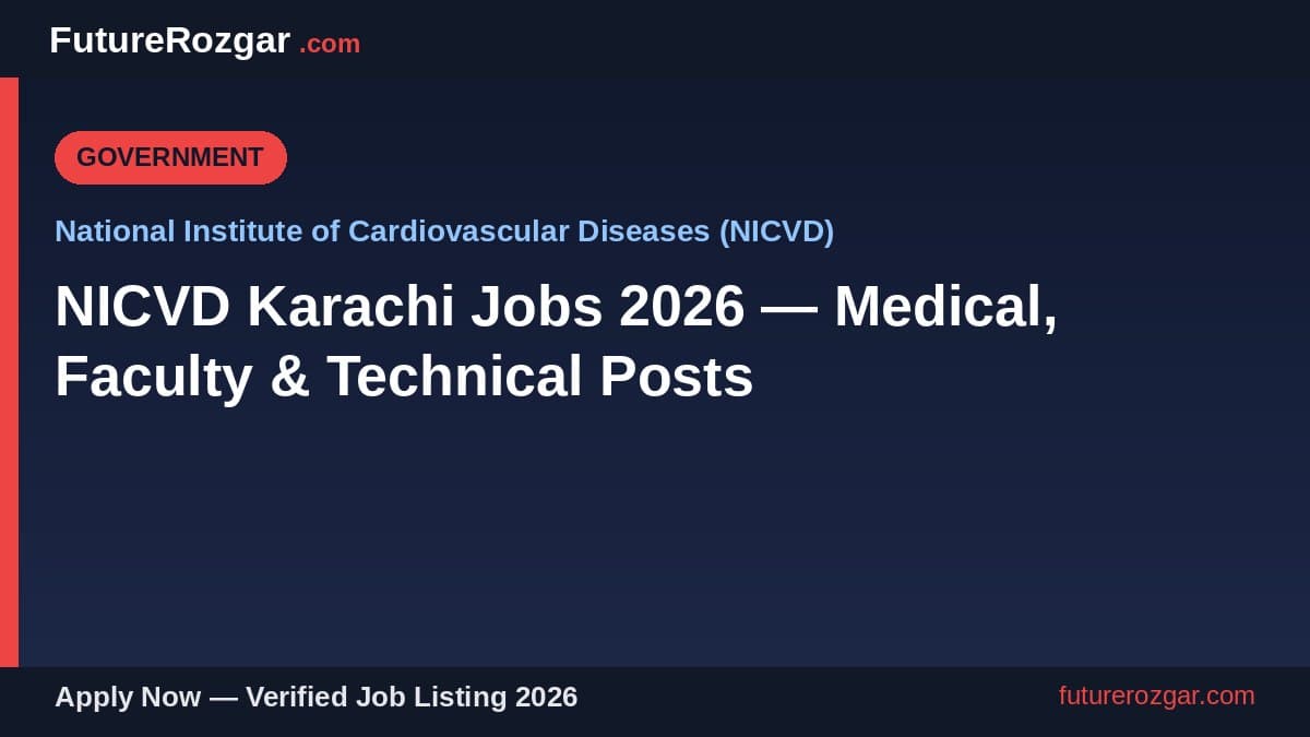 NICVD Karachi Jobs 2026NICVD Karachi Jobs 2026
