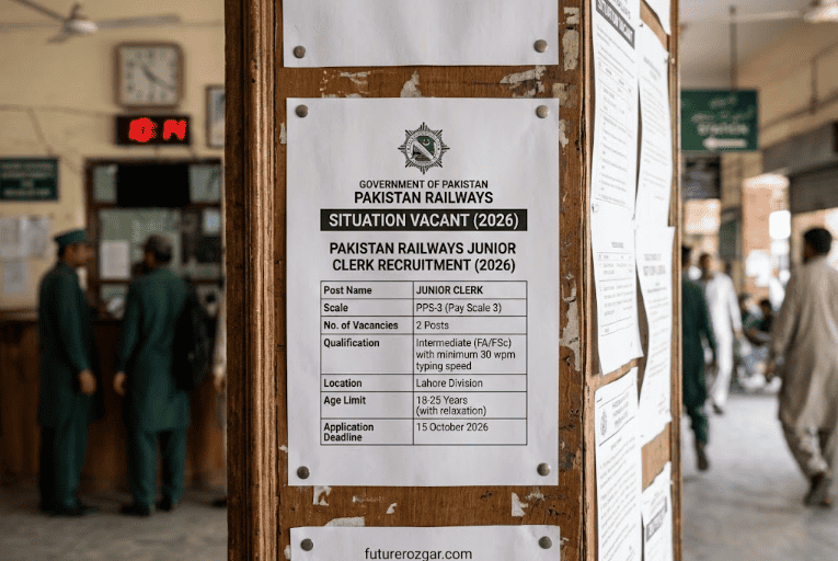 Pakistan Railways Junior Clerk Jobs 2026