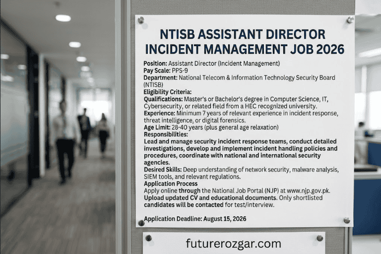 NTISB Assistant Director Incident Management Job 2026