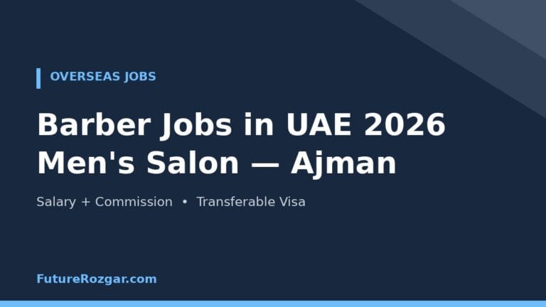 Barber Jobs UAE 2026 Ajman