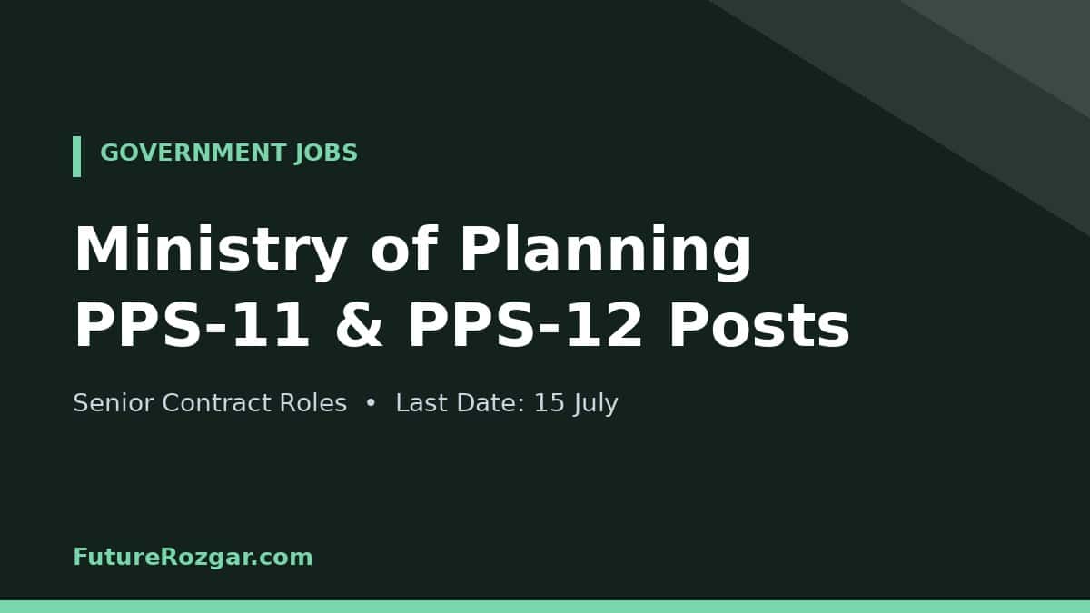 Ministry Of Planning Jobs