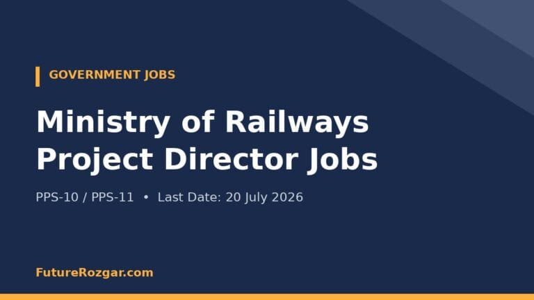 Ministry Railways Project Director Jobs
