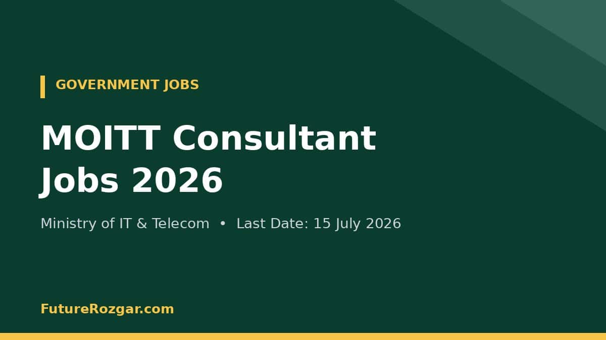 MOITT Consultant Jobs