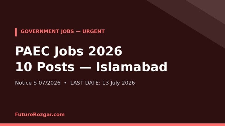PAEC Jobs 2026 S07
