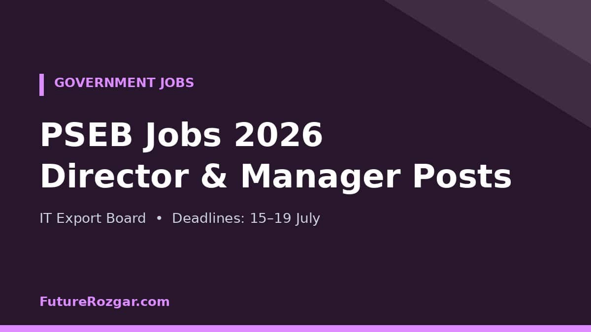 PSEB Jobs
