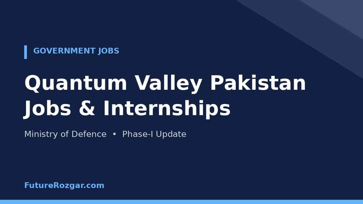 Quantum Valley Pakistan Jobs Internship