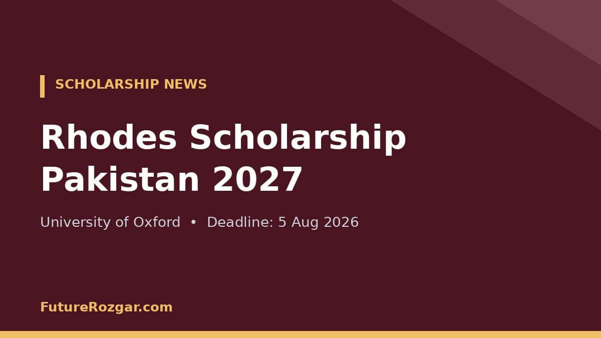 Rhodes Scholarship Pakistan