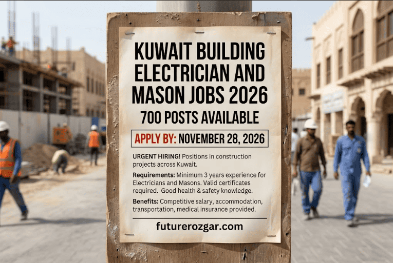 Kuwait Building Electrician and Mason Jobs 2026