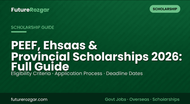 PEEF, Ehsaas & Provincial Scholarships 2026: Full Guide